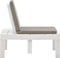 vidaXL - Loungestoel - met - kussen - kunststof - wit