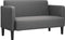 vidaXL - Loveseat - bank - 109 - cm - corduroy - stof - donkergrijs