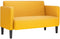 vidaXL - Loveseat - bank - 109 - cm - corduroy - stof - lichtgeel