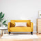 vidaXL - Loveseat - bank - 109 - cm - corduroy - stof - lichtgeel