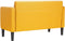 vidaXL - Loveseat - bank - 109 - cm - corduroy - stof - lichtgeel