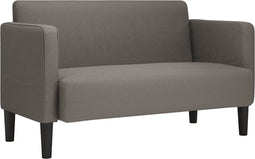 vidaXL - Loveseat - bank - 109 - cm - corduroy - stof - lichtgrijs