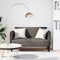 vidaXL - Loveseat - bank - 109 - cm - corduroy - stof - lichtgrijs
