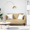vidaXL - Loveseat - bank - 109 - cm - corduroy - stof - lichtgroen - grijs