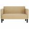 vidaXL - Loveseat - bank - 109 - cm - corduroy - stof - lichtgroen - grijs