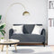 vidaXL - Loveseat - bank - 109 - cm - fluweel - donkergrijs
