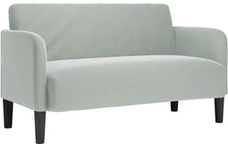 vidaXL - Loveseat - bank - 109 - cm - fluweel - lichtgrijs