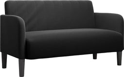vidaXL - Loveseat - bank - 109 - cm - fluweel - zwart