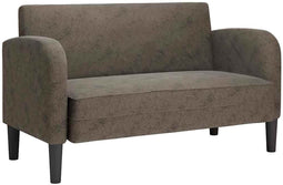 vidaXL - Loveseat - bank - 110 - cm - kunstleer - donkergrijs