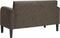 vidaXL - Loveseat - bank - 110 - cm - kunstleer - donkergrijs