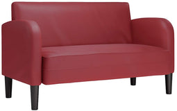 vidaXL - Loveseat - bank - 110 - cm - kunstleer - wijnrood