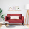 vidaXL - Loveseat - bank - 110 - cm - kunstleer - wijnrood