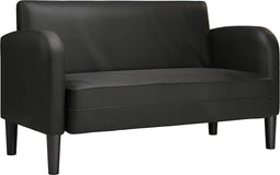 vidaXL - Loveseat - bank - 110 - cm - kunstleer - zwart
