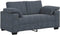 vidaXL - Loveseat - bank - 120 - cm - fluweel - donkergrijs