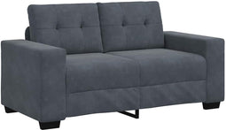 vidaXL - Loveseat - bank - 120 - cm - fluweel - donkergrijs