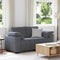 vidaXL - Loveseat - bank - 120 - cm - fluweel - donkergrijs