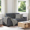 vidaXL - Loveseat - bank - 120 - cm - fluweel - donkergrijs