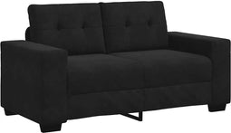 vidaXL - Loveseat - bank - 120 - cm - fluweel - zwart