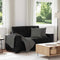 vidaXL - Loveseat - bank - 120 - cm - fluweel - zwart