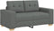 vidaXL - Loveseat - bank - 120 - cm - stof - donkergrijs