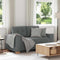 vidaXL - Loveseat - bank - 120 - cm - stof - donkergrijs