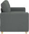 vidaXL - Loveseat - bank - 120 - cm - stof - donkergrijs