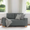 vidaXL - Loveseat - bank - 120 - cm - stof - donkergrijs