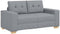 vidaXL - Loveseat - bank - 120 - cm - stof - lichtgrijs