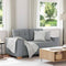 vidaXL - Loveseat - bank - 120 - cm - stof - lichtgrijs
