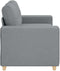 vidaXL - Loveseat - bank - 120 - cm - stof - lichtgrijs