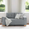 vidaXL - Loveseat - bank - 120 - cm - stof - lichtgrijs