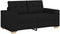vidaXL - Loveseat - bank - 120 - cm - stof - zwart