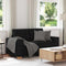 vidaXL - Loveseat - bank - 120 - cm - stof - zwart
