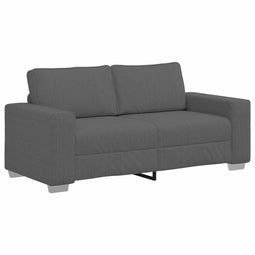 vidaXL - Loveseat - bank - 140 - cm - corduroy - stof - donkergrijs