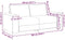 vidaXL - Loveseat - bank - 140 - cm - corduroy - stof - donkergrijs