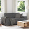 vidaXL - Loveseat - bank - 140 - cm - corduroy - stof - donkergrijs