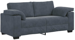 vidaXL - Loveseat - bank - 140 - cm - fluweel - donkergrijs