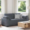 vidaXL - Loveseat - bank - 140 - cm - fluweel - donkergrijs