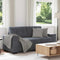 vidaXL - Loveseat - bank - 140 - cm - fluweel - donkergrijs