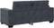 vidaXL - Loveseat - bank - 140 - cm - fluweel - donkergrijs