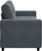 vidaXL - Loveseat - bank - 140 - cm - fluweel - donkergrijs