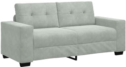 vidaXL - Loveseat - bank - 140 - cm - fluweel - lichtgrijs