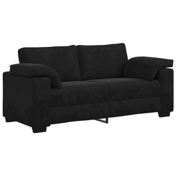 vidaXL - Loveseat - bank - 140 - cm - fluweel - zwart