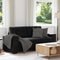 vidaXL - Loveseat - bank - 140 - cm - fluweel - zwart