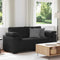 vidaXL - Loveseat - bank - 140 - cm - fluweel - zwart