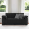 vidaXL - Loveseat - bank - 140 - cm - fluweel - zwart