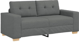 vidaXL - Loveseat - bank - 140 - cm - stof - donkergrijs