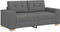 vidaXL - Loveseat - bank - 140 - cm - stof - donkergrijs