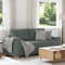 vidaXL - Loveseat - bank - 140 - cm - stof - donkergrijs