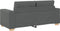 vidaXL - Loveseat - bank - 140 - cm - stof - donkergrijs